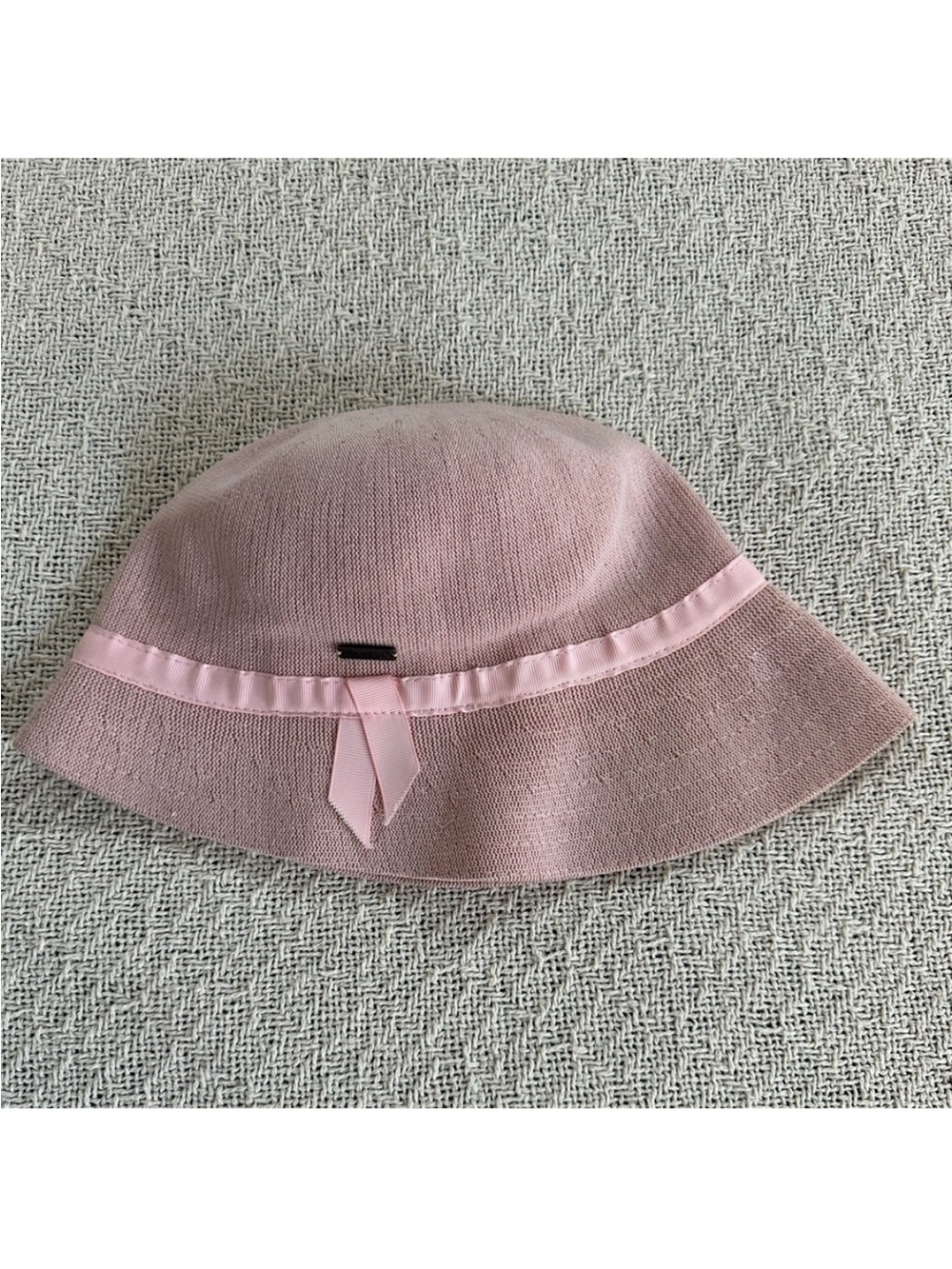 Vintage Kangol Pink Ribbon Trim Bucket Hat